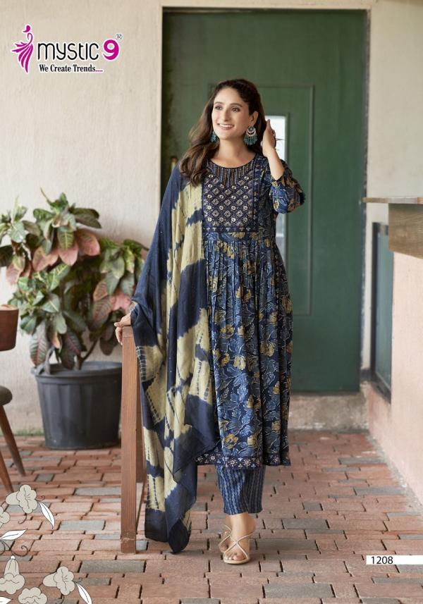 Mystic9 Sara Vol-12 – Nyra Cut Kurti With Pant Dupatta